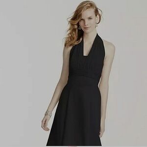 David's Bridal Black Halter Bridesmaid/Prom Dress, Size 16